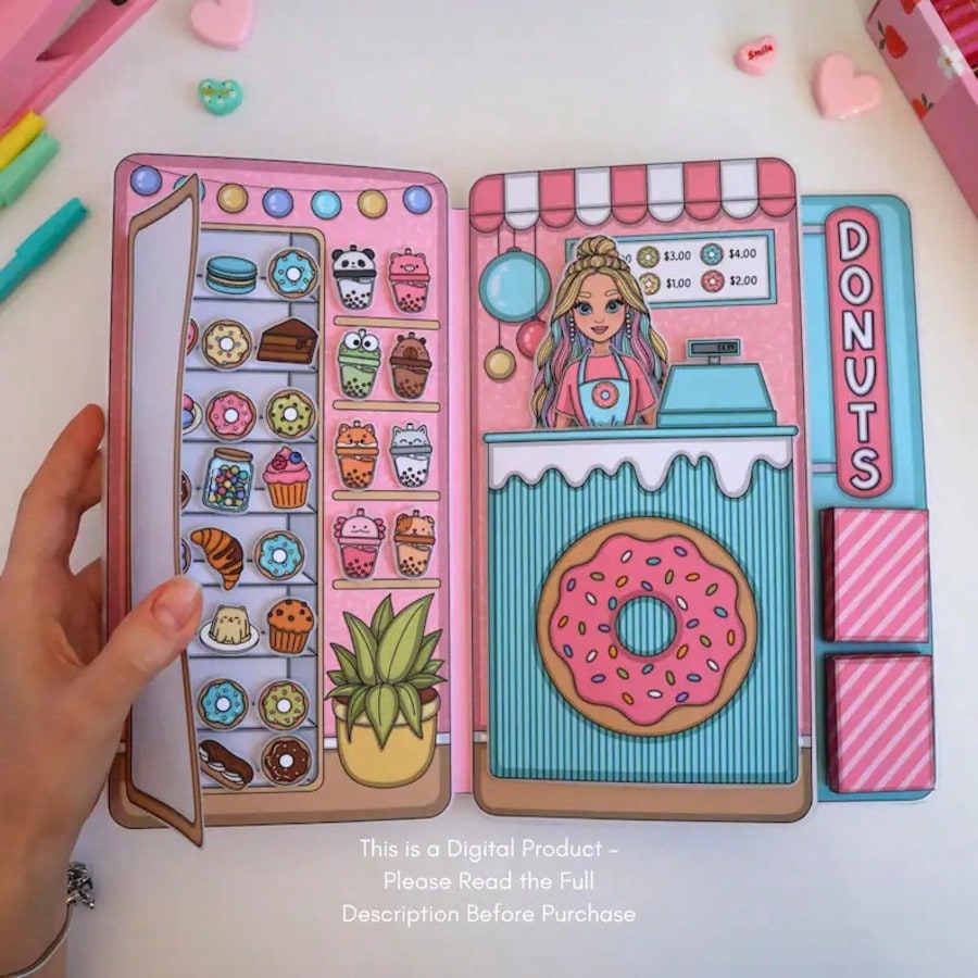Donut Shop Pretend Play Kit, D - đánh giá và giá Kids Toys Shop