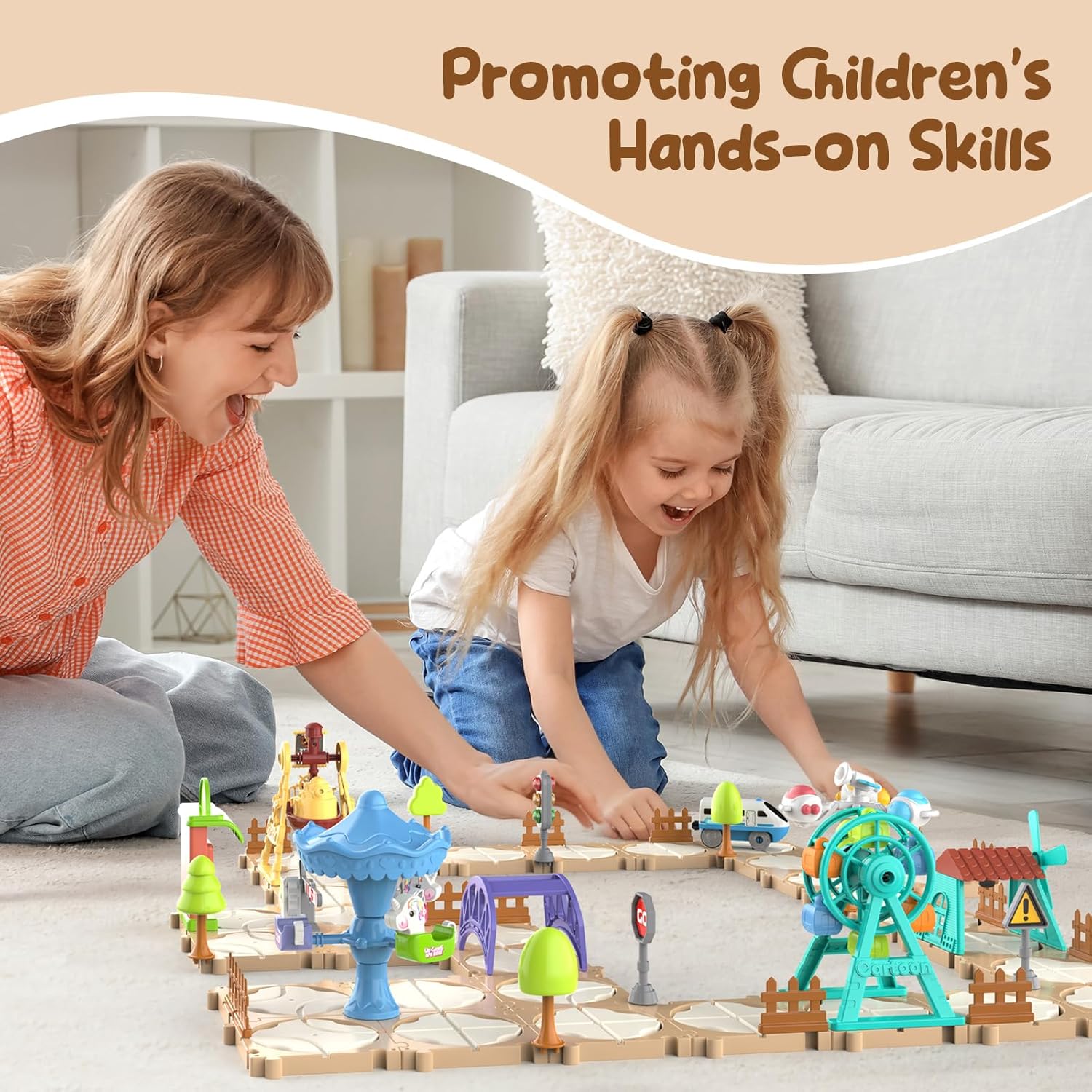 DIY Puzzle Track Car Set Assem - đánh giá và giá Kids Toys Learning