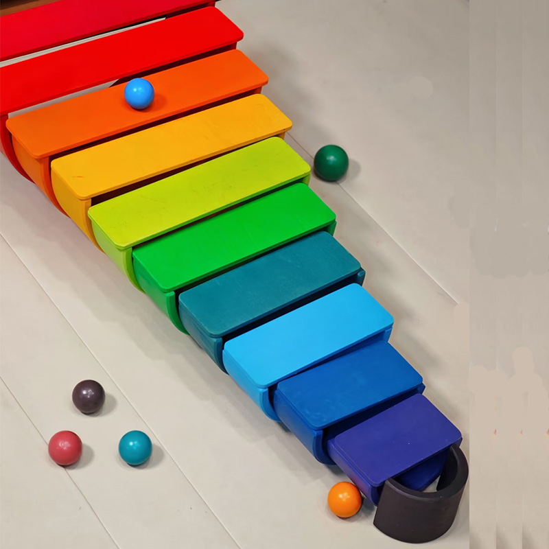 Wooden Rainbow Block Colorful  - đánh giá và giá Wooden Blocks Stacking