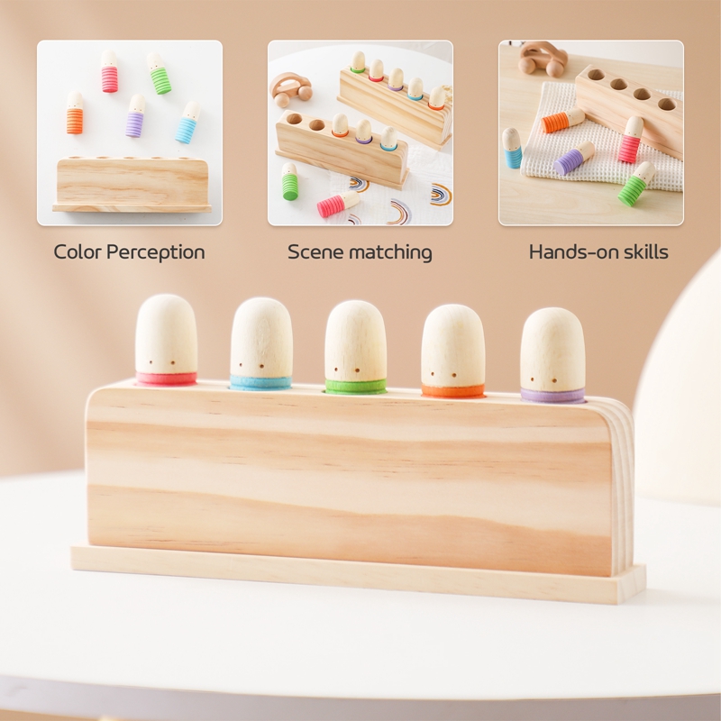 Montessori Toys Baby Wooden Bo - đánh giá và giá Wooden Blocks Stacking