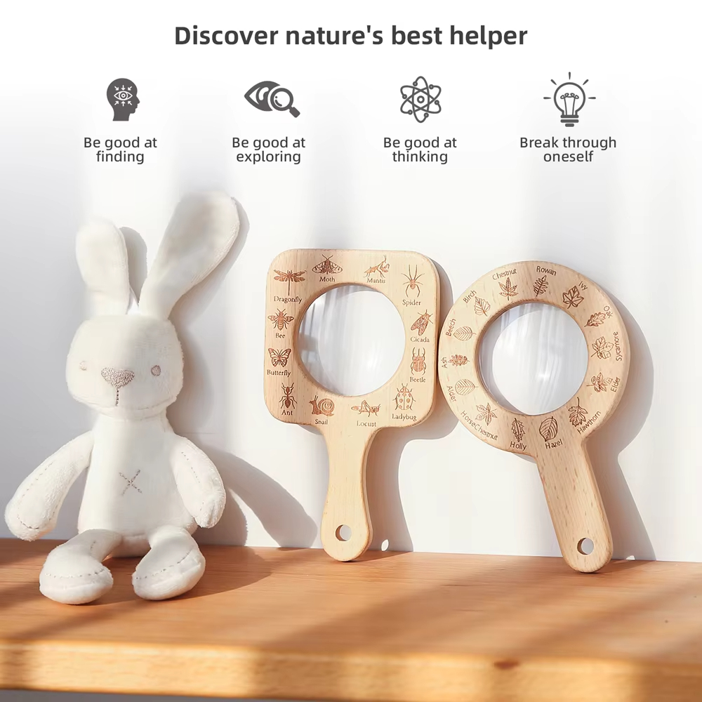 Wooden Magnifying Glass for Ki - đánh giá và giá Kids Toys Learning