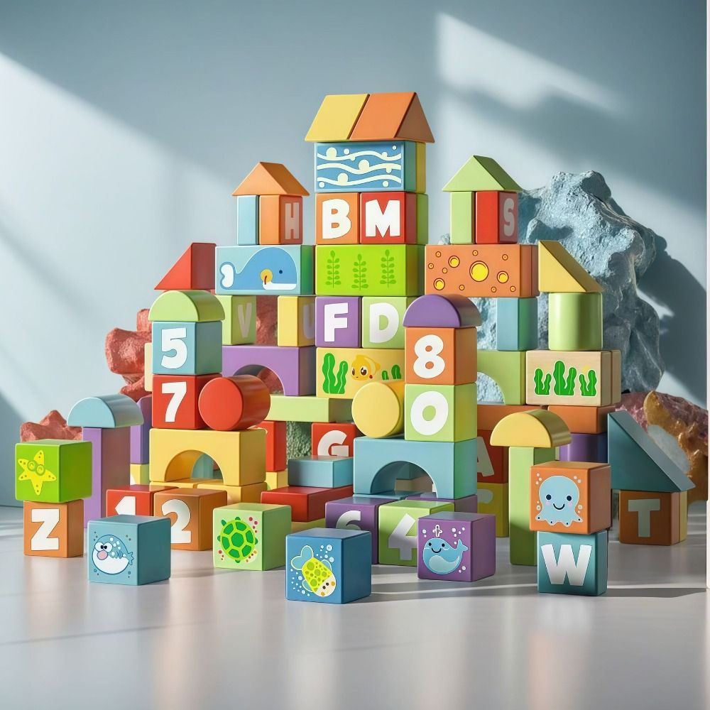 Wooden Wooden Building Blocks  - đánh giá và giá Wooden Blocks Stacking