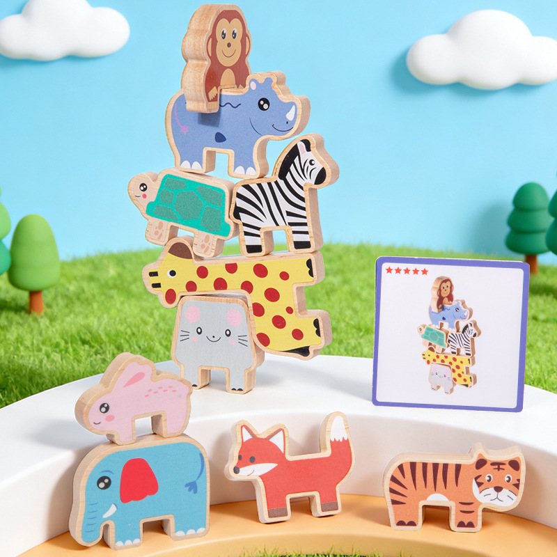Wooden Animal Stacking Blocks  - đánh giá và giá Wooden Blocks Stacking
