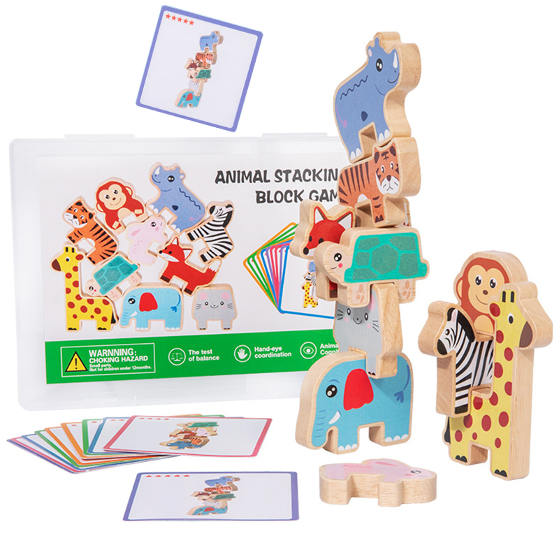 Wooden Animal Stacking Blocks  - đánh giá và giá Wooden Blocks Stacking