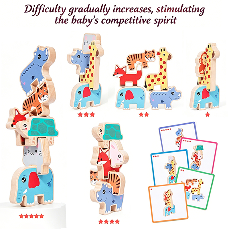 Wooden Animal Stacking Blocks  - đánh giá và giá Wooden Blocks Stacking