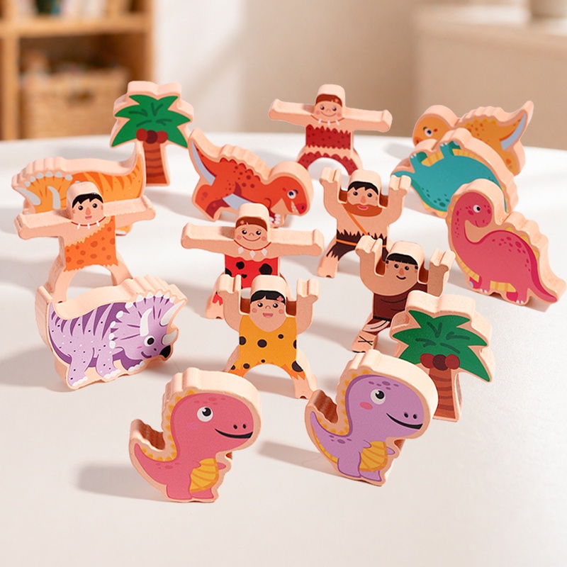 Primitive Dinosaur Balance Sta - đánh giá và giá Wooden Blocks Stacking