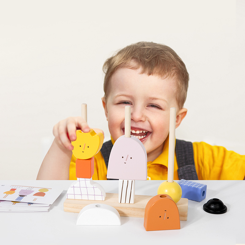 Montessori 3D Wooden Creative  - đánh giá và giá Wooden Blocks Stacking