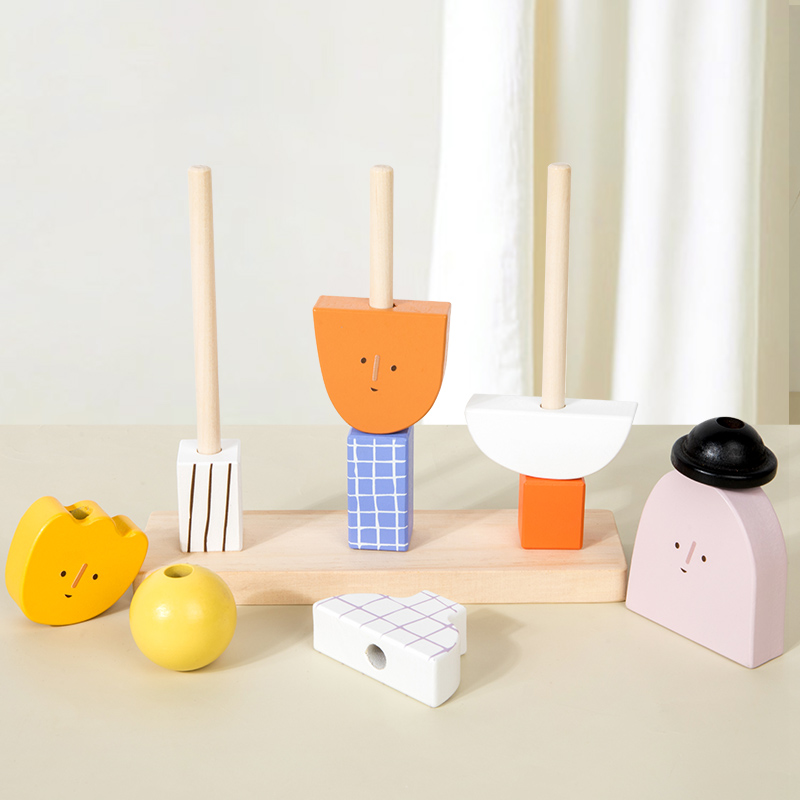 Montessori 3D Wooden Creative  - đánh giá và giá Wooden Blocks Stacking