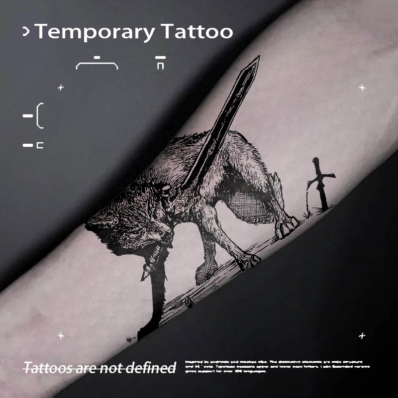 Fake Tattoo Dark Style Wolf Wa - đánh giá và giá Kids Toys Low Price