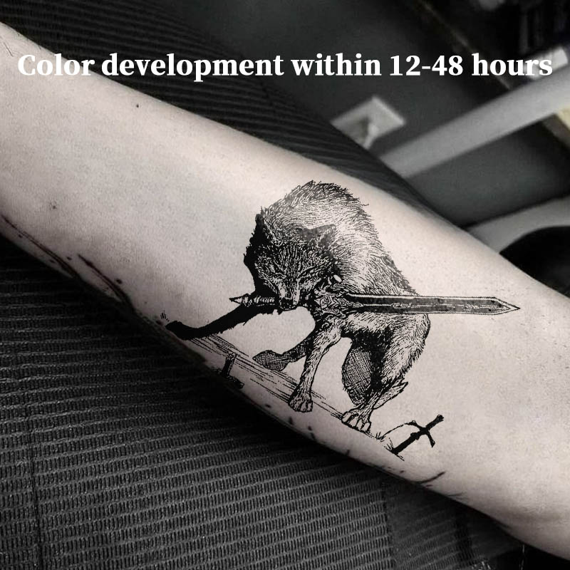 Fake Tattoo Dark Style Wolf Wa - đánh giá và giá Kids Toys Low Price