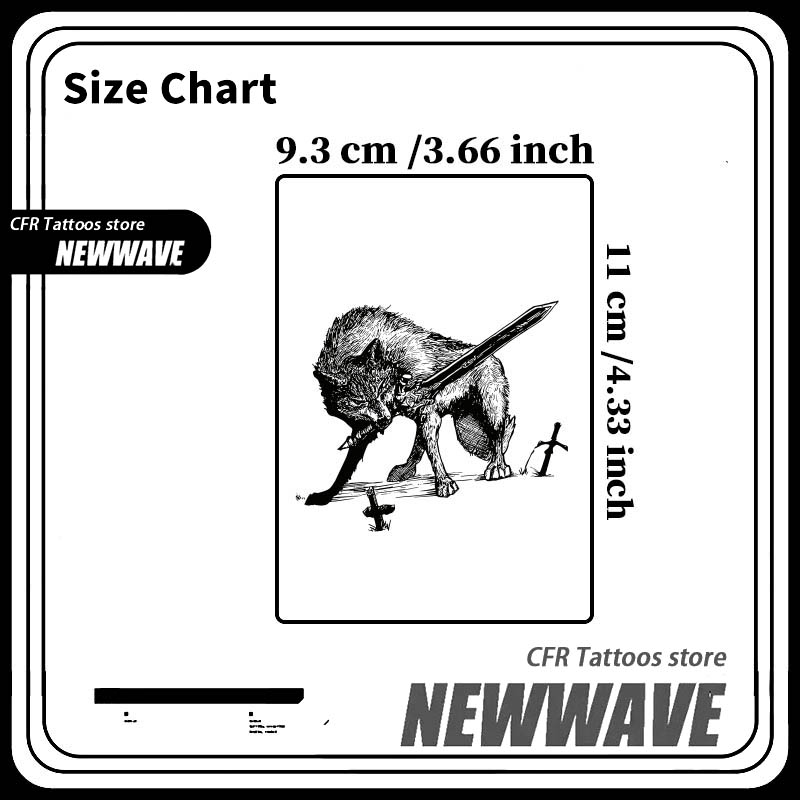 Fake Tattoo Dark Style Wolf Wa - đánh giá và giá Kids Toys Low Price