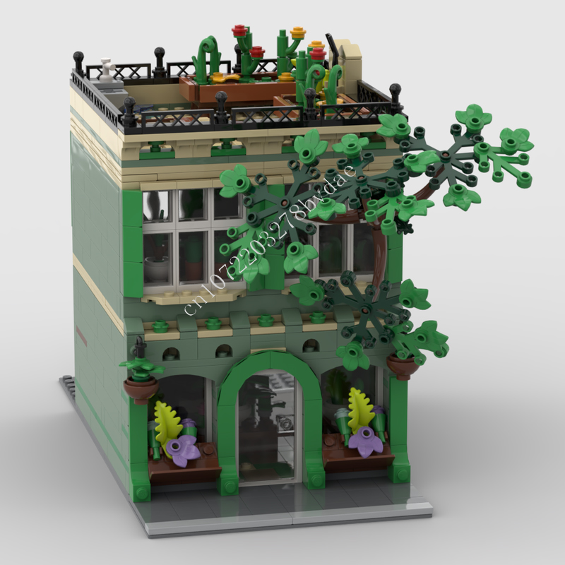 1098PCS Plant Shop MOC streetv - đánh giá và giá Kids Toys Shop