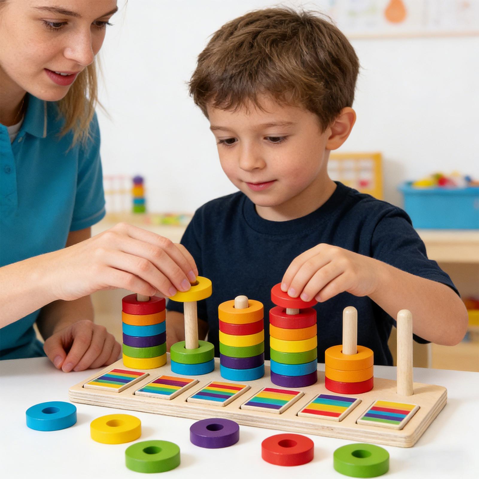 Wooden Stacking Toys Education - đánh giá và giá Wooden Blocks Stacking