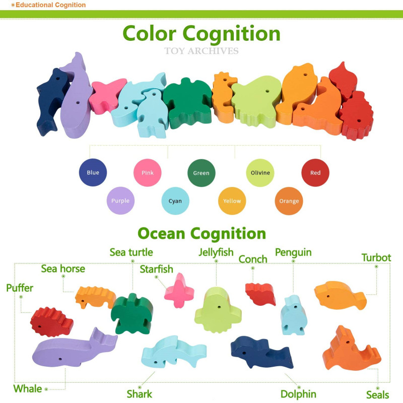 New Children Montessori Wooden - đánh giá và giá Wooden Blocks Stacking