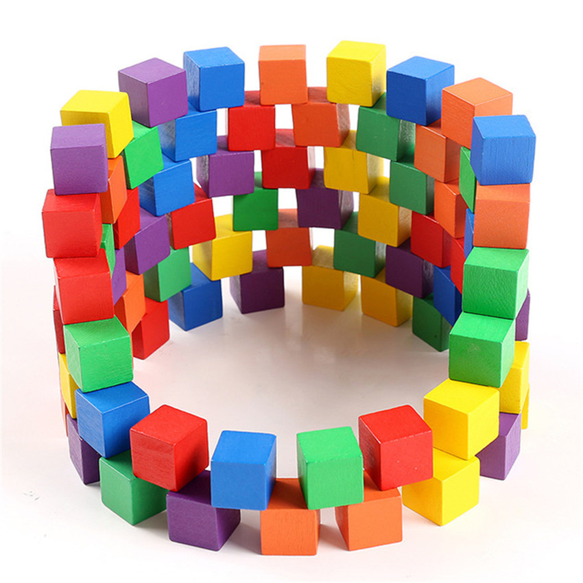 30Pcs/lot 2X2CM Wooden Colorfu - đánh giá và giá Wooden Blocks Stacking