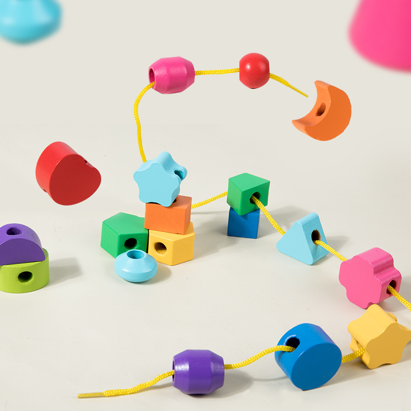Montessori Wooden Beads Sequen - đánh giá và giá Wooden Blocks Stacking