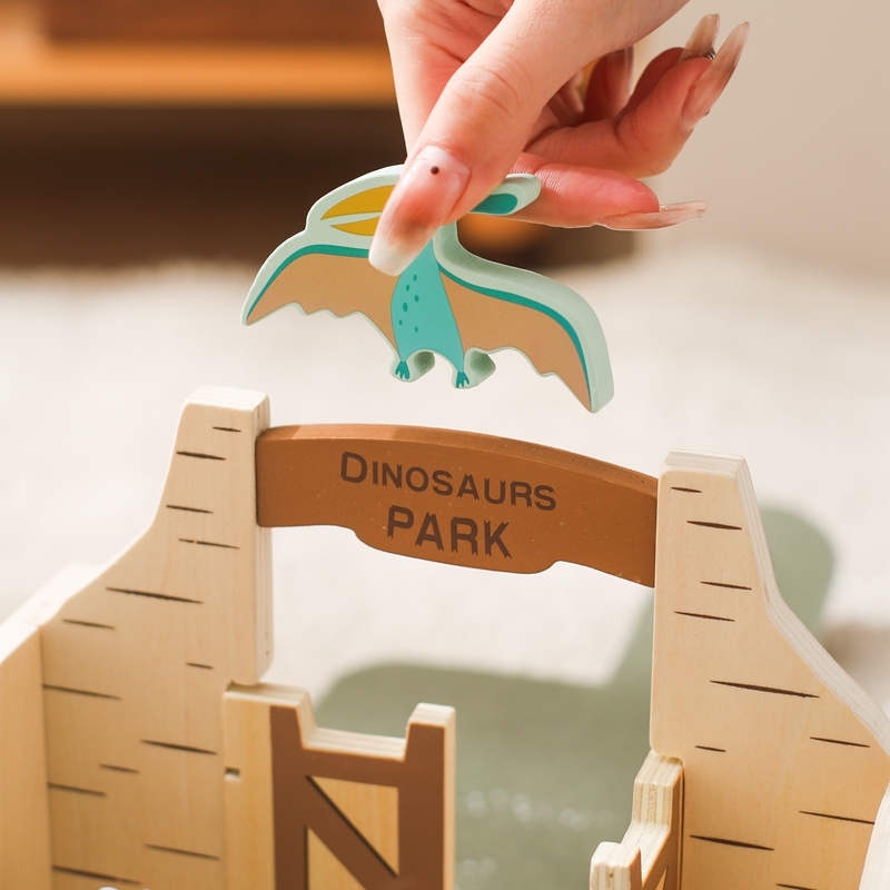 Montessori Dinosaur Scene Buil - đánh giá và giá Wooden Blocks Stacking