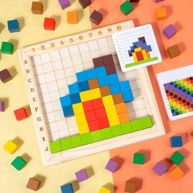 Montessori Color Counting Buil - đánh giá và giá Wooden Blocks Stacking