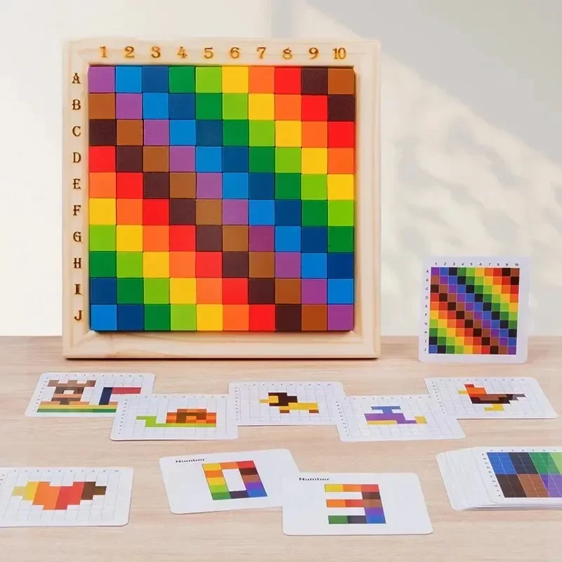Montessori Color Counting Buil - đánh giá và giá Wooden Blocks Stacking