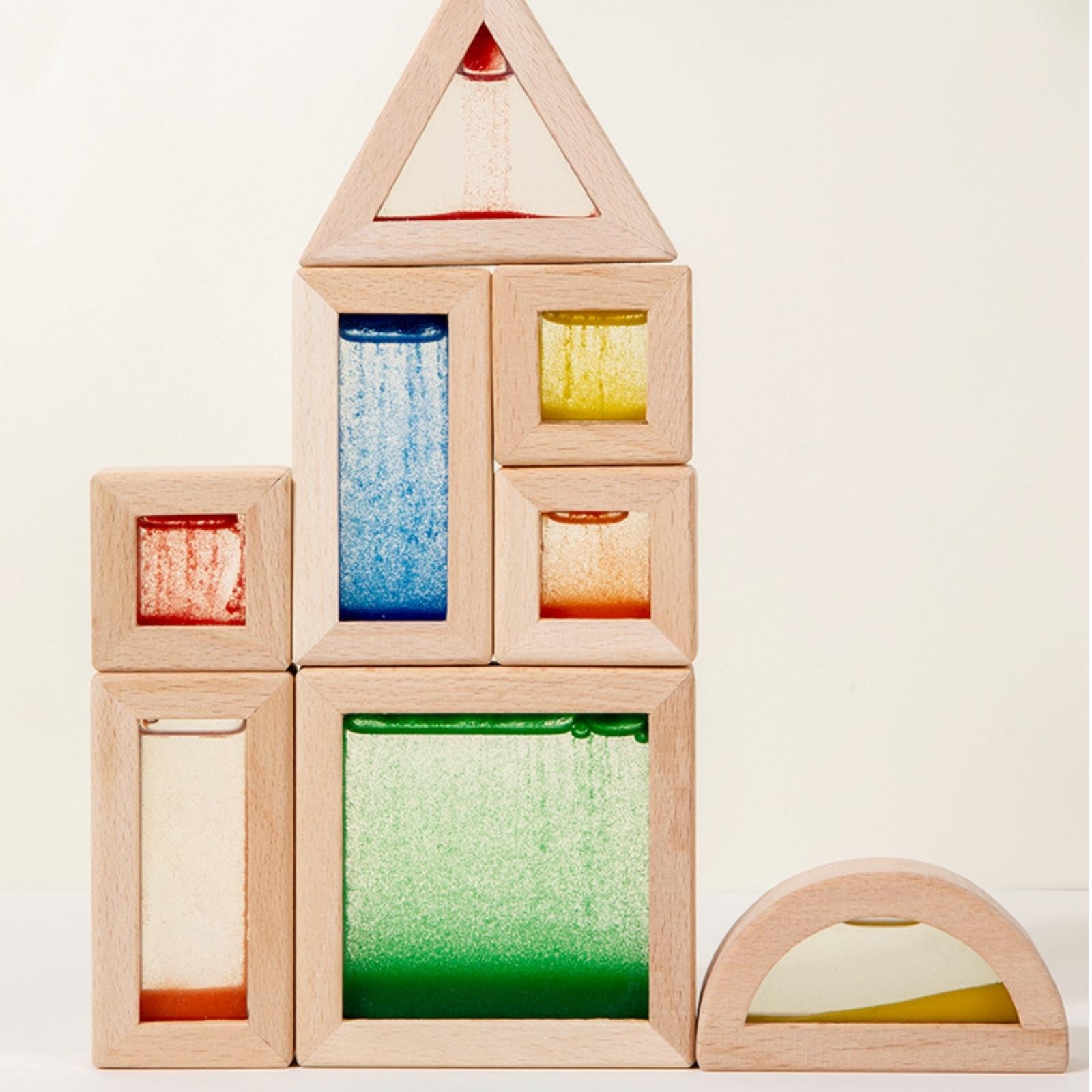22 Pieces Wooden Sensory Block - đánh giá và giá Wooden Blocks Stacking